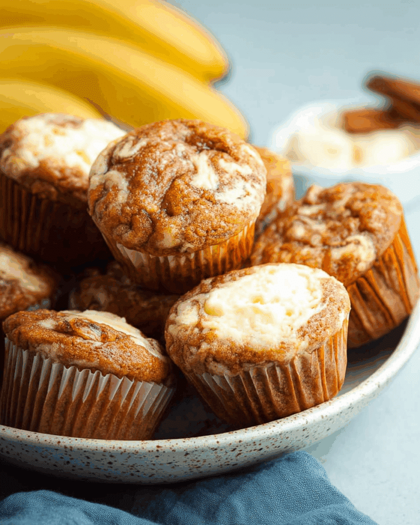 Banana Cream Cheese Muffins
