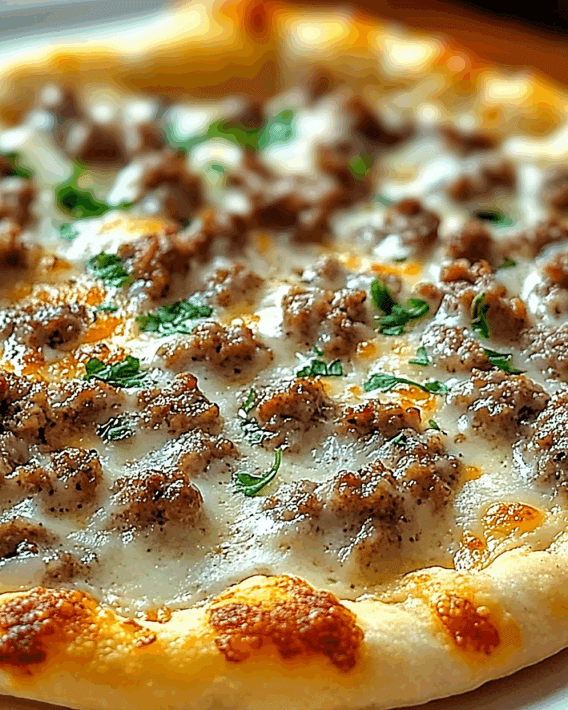 Breakfast Biscuit and Sausage Gravy Pizza 3