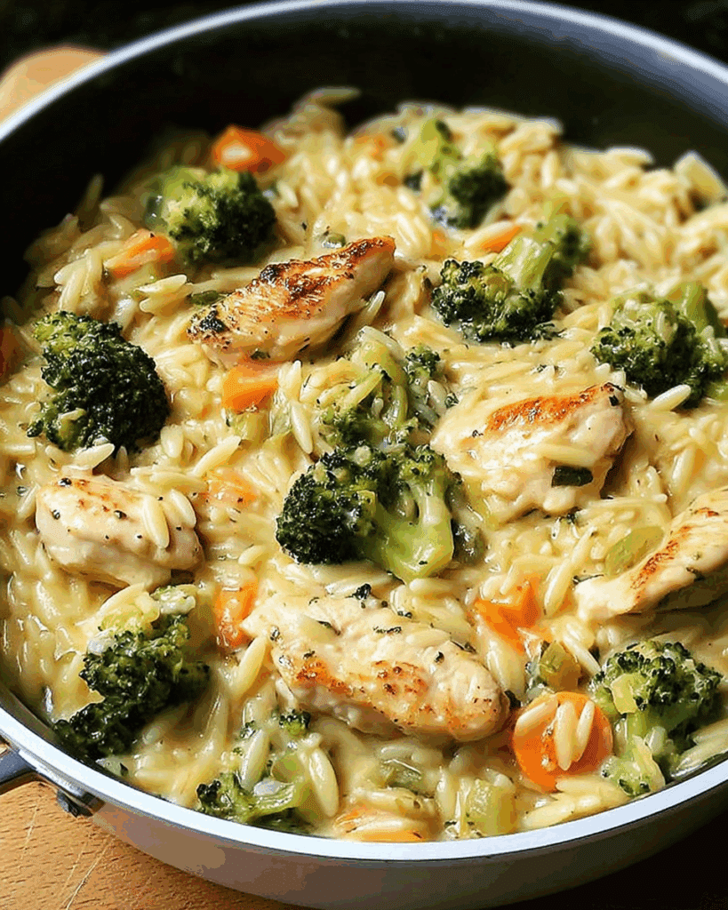 Cheesy Chicken and Broccoli Orzo 2