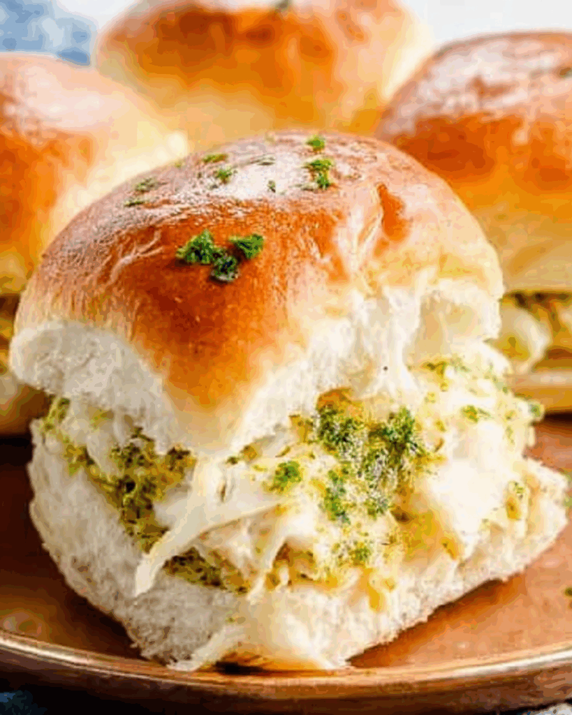 Cheesy Garlic Pesto Chicken Sliders 2 1