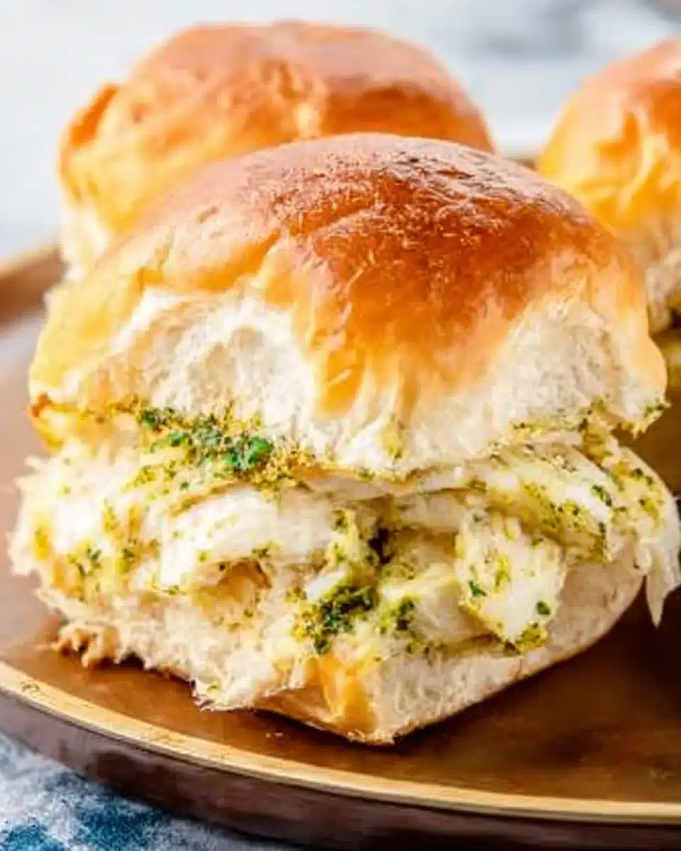 Cheesy Garlic Pesto Chicken Sliders That Wow Your Guests!