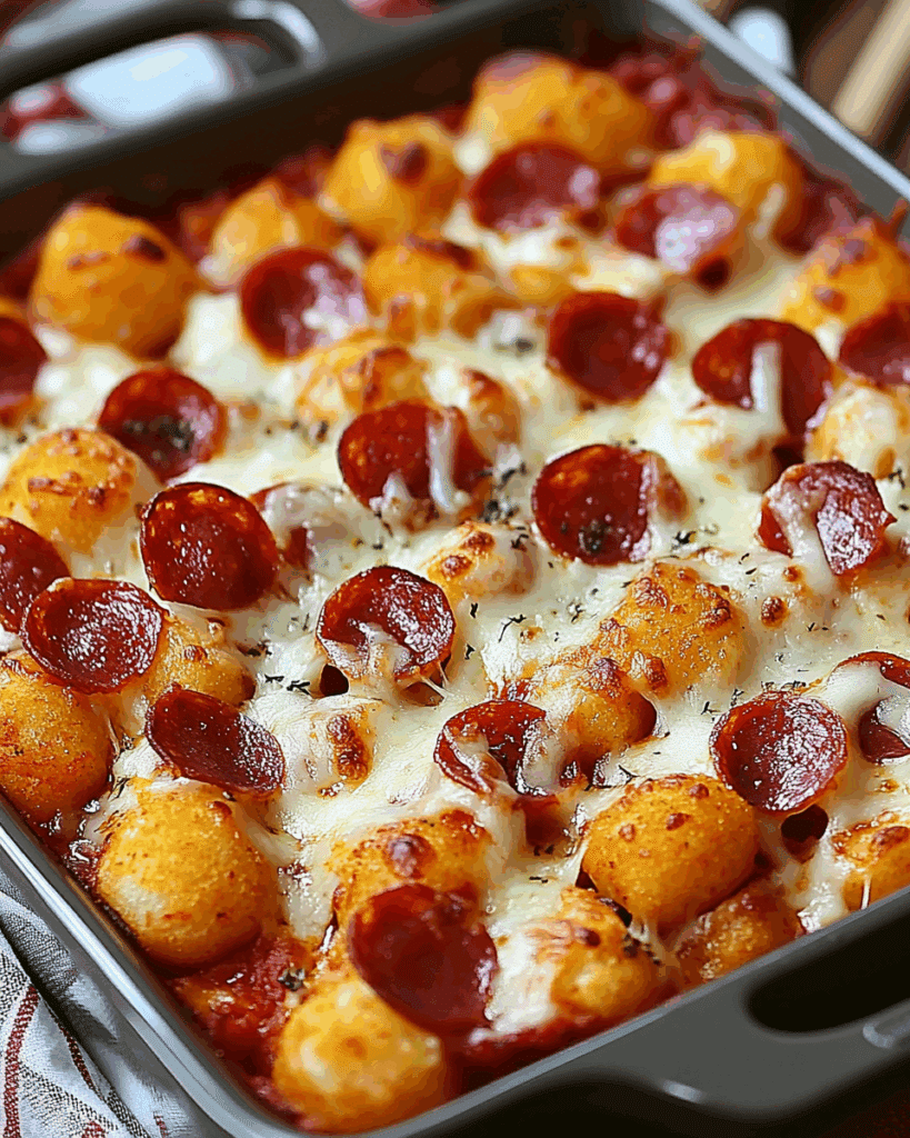 Cheesy Pizza Tot Casserole 3