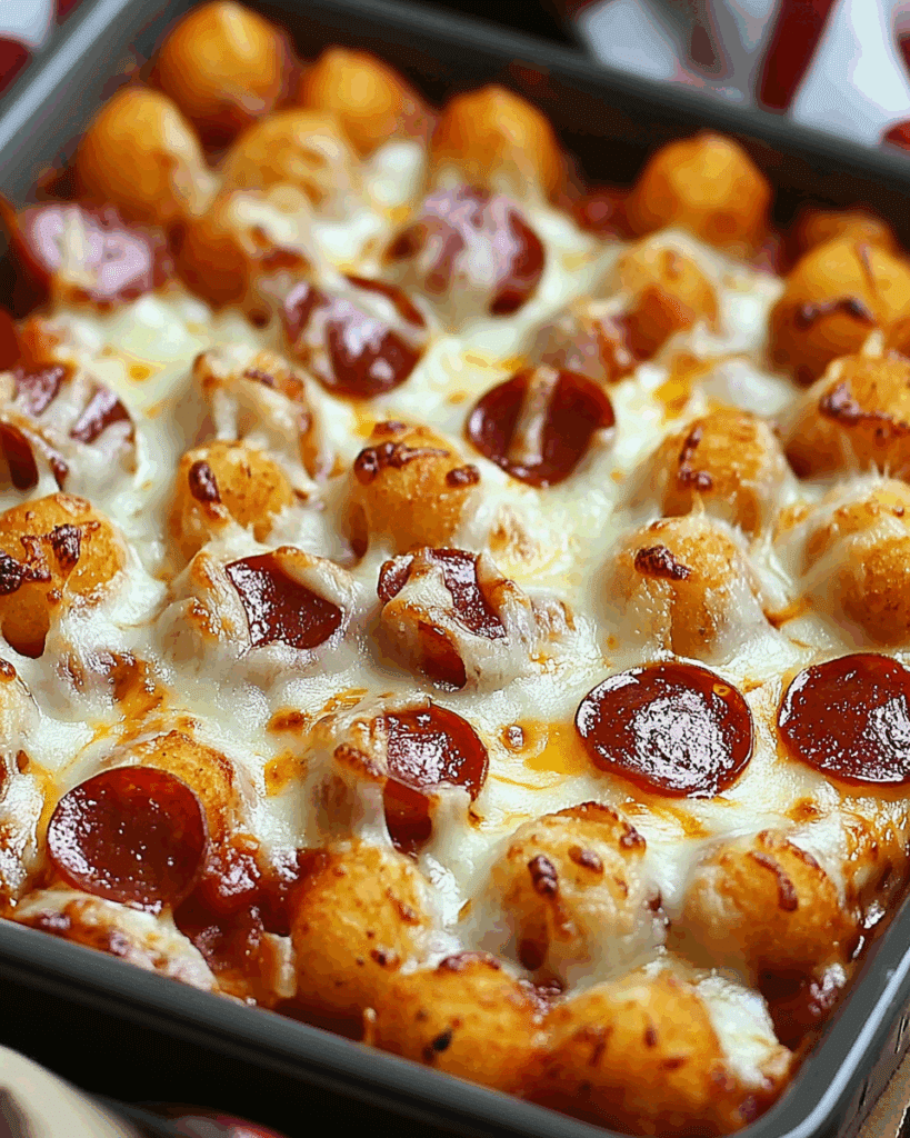 Cheesy Pizza Tot Casserole taken 2