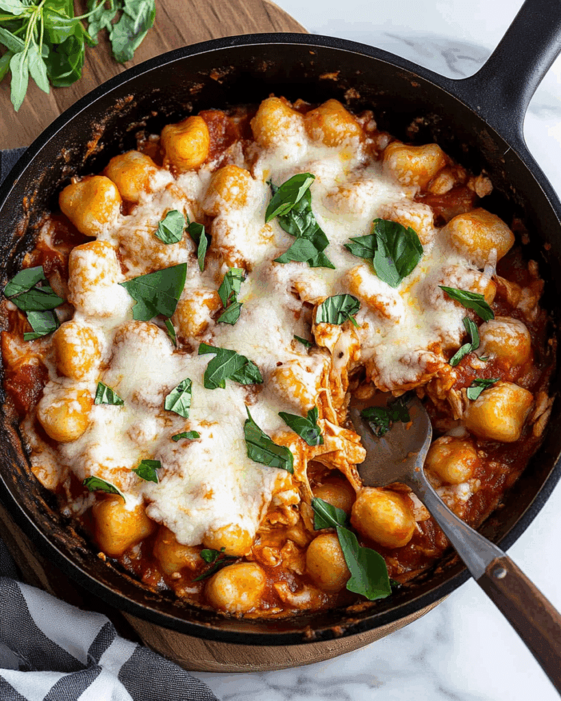 Chicken Parmesan Gnocchi Skillet 3