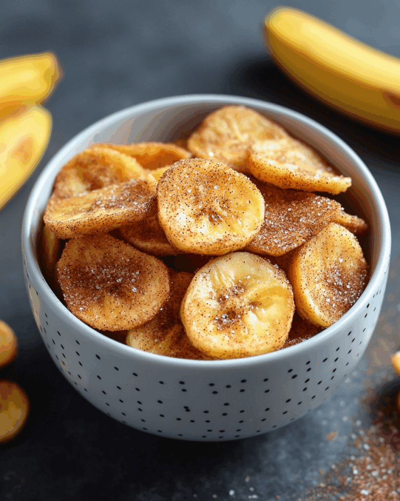 Cinnamon Sugar Air Fryer Banana Chips A Tasty Snack 2