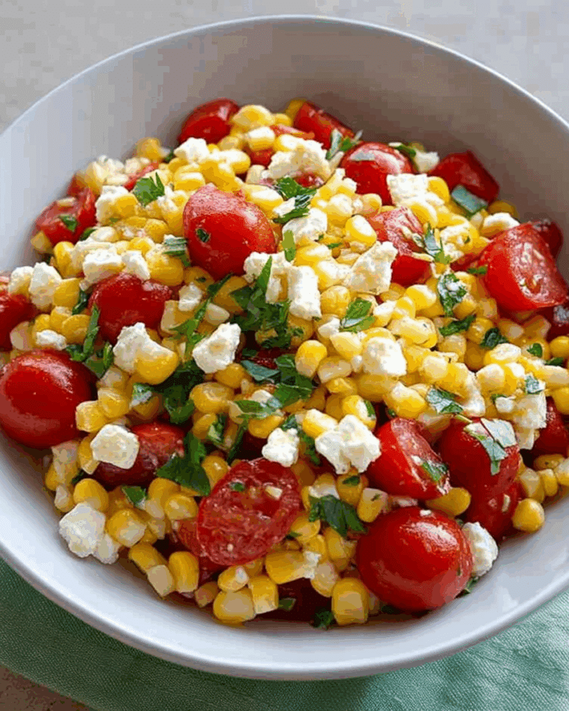 Corn Tomato and Feta Salad 3