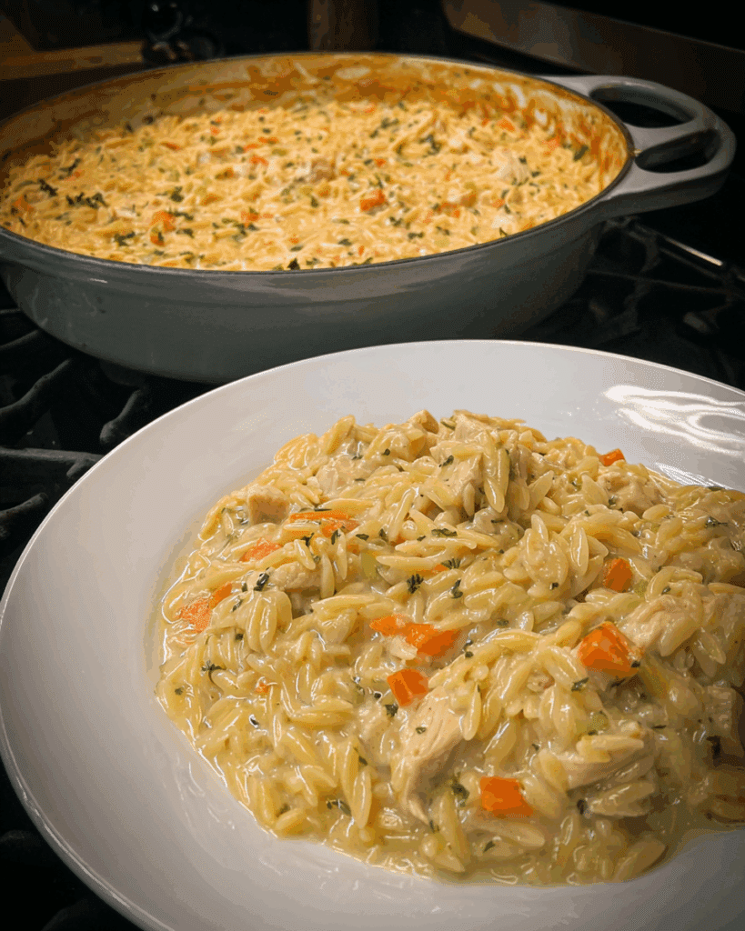 Creamy Chicken Orzo Bake 3
