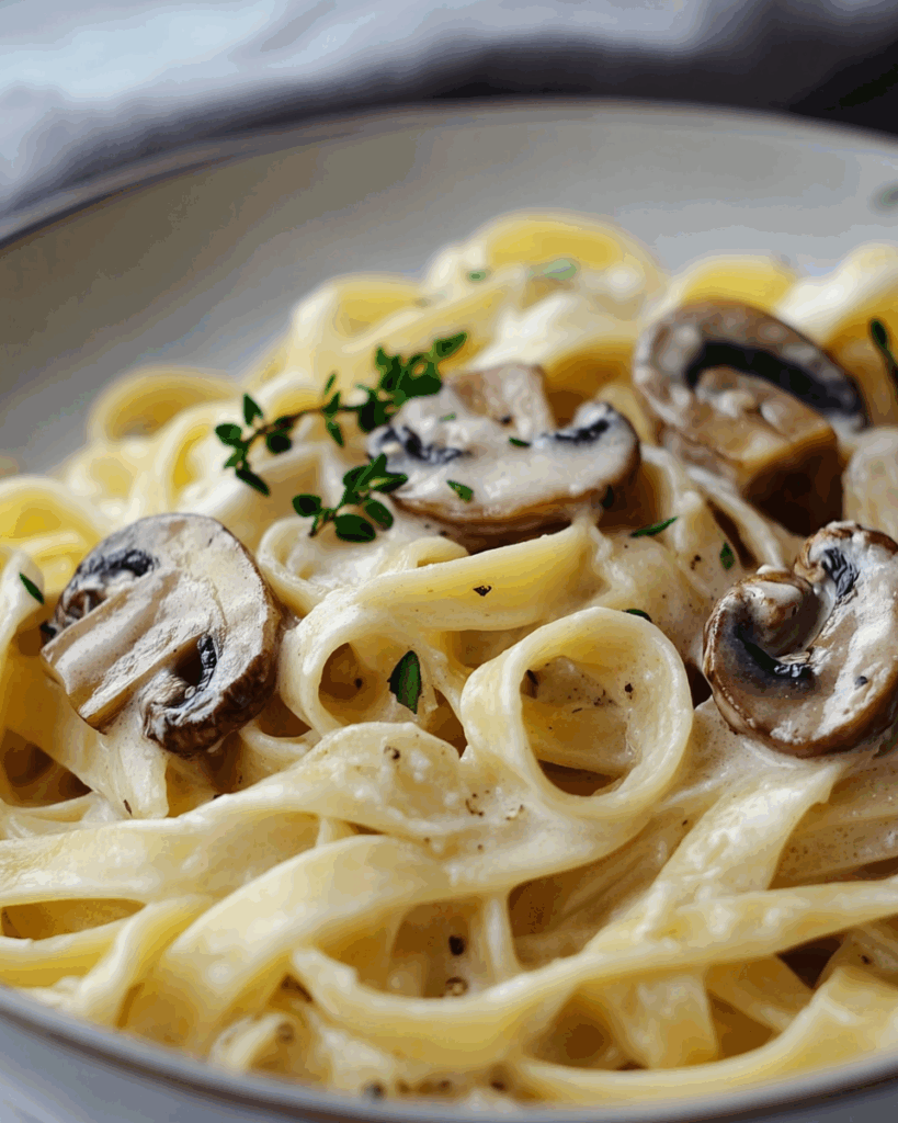 Creamy Mushroom Fettuccine 1
