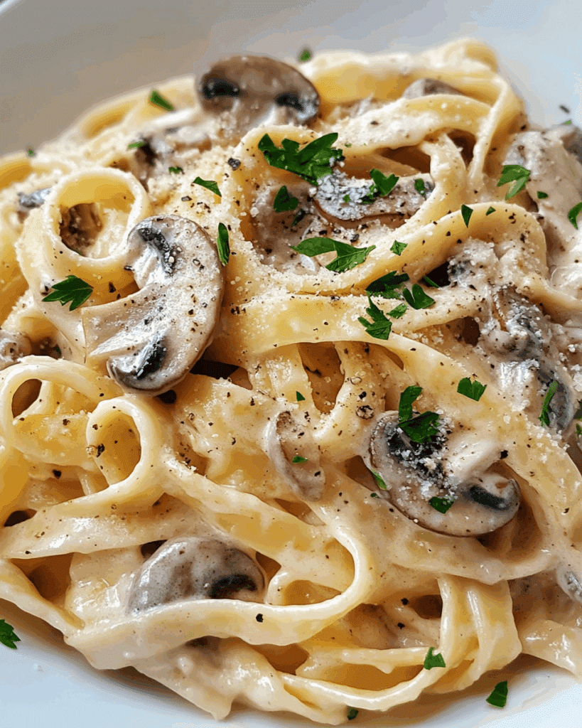 Creamy Mushroom Fettuccine 2