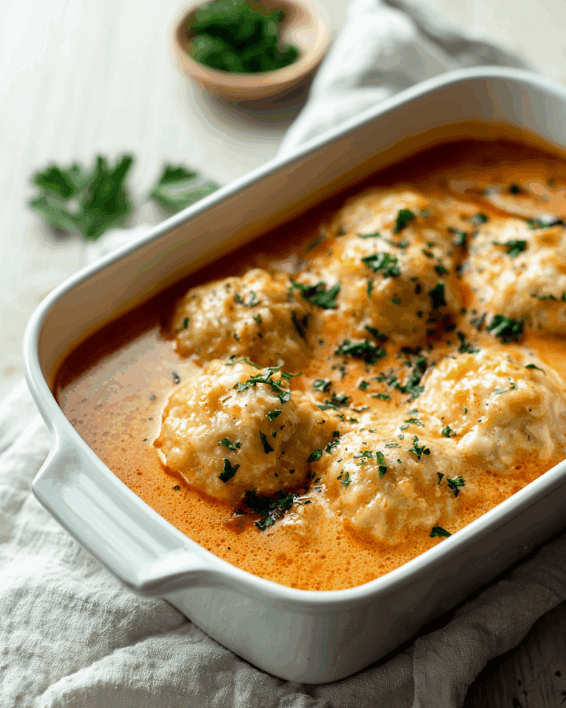 Creamy Tomato Soup with Cheddar Bay Dumplings 2