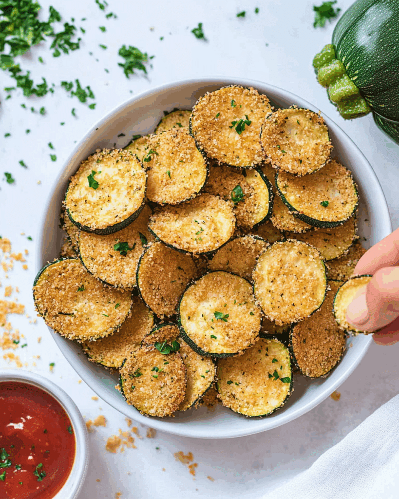 Crispy Air Fryer Zucchini Chips 2