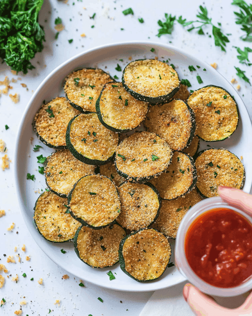 Crispy Air Fryer Zucchini Chips 3