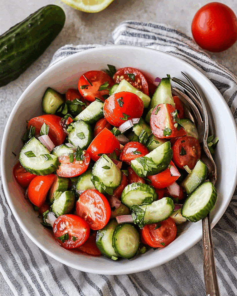 Crispy Cucumber and Tomato Salad 2