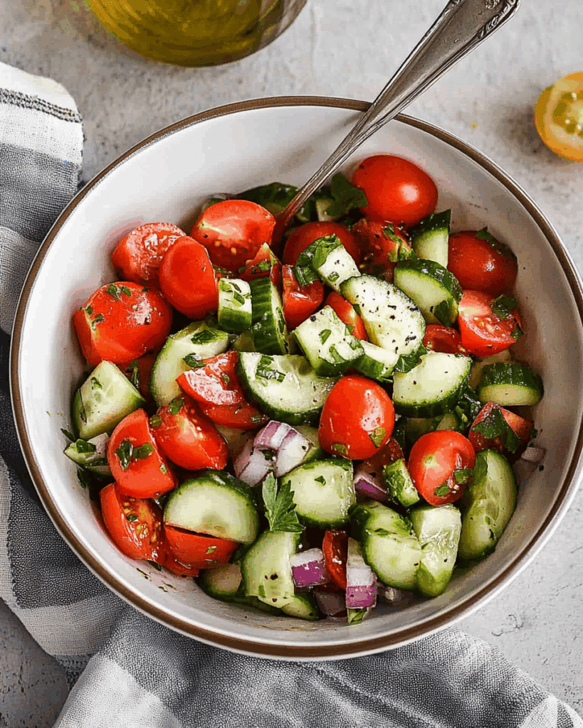 Crispy Cucumber and Tomato Salad 3