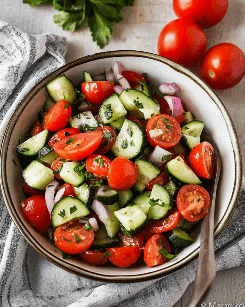 Crispy Cucumber and Tomato Salad