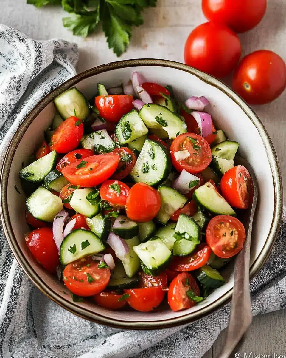 Crispy Cucumber and Tomato Salad: A Refreshing Delight!