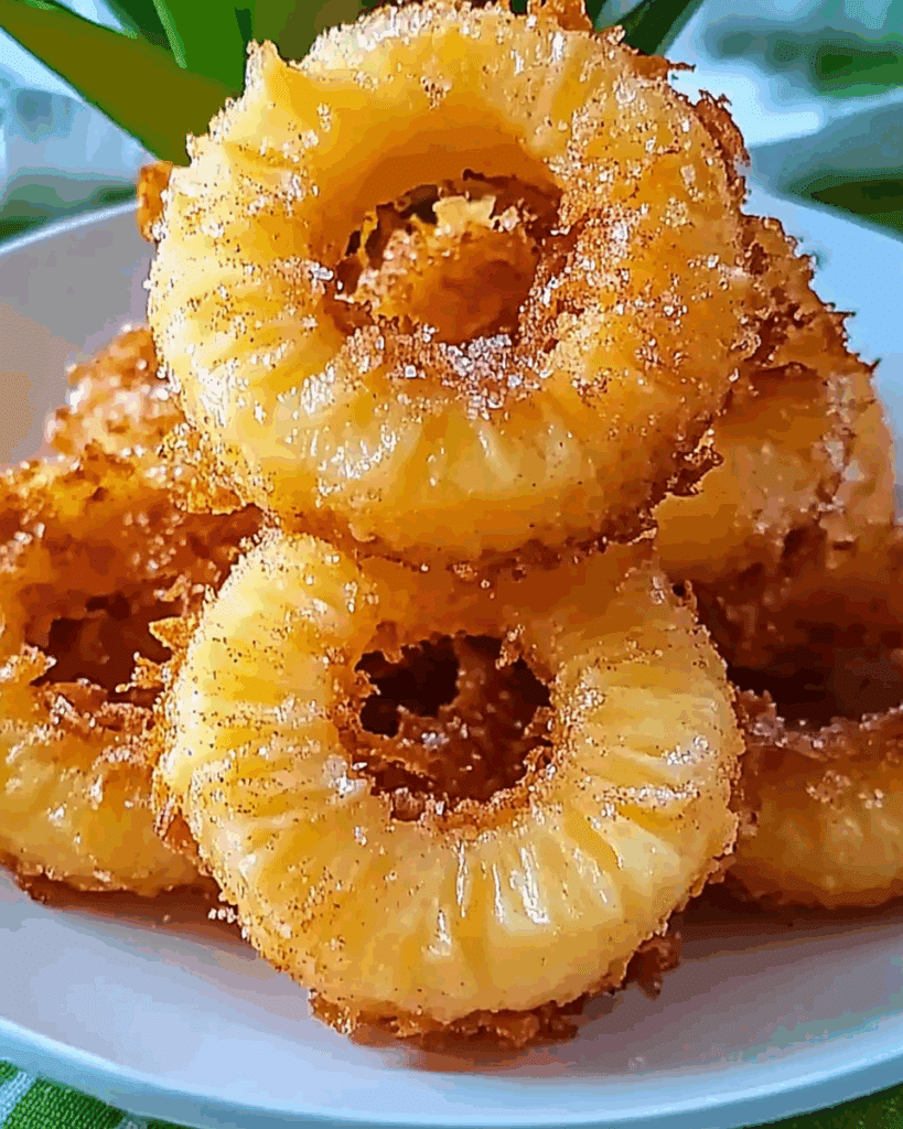 Fried Pineapple Rings with Cinnamon Sugar 2