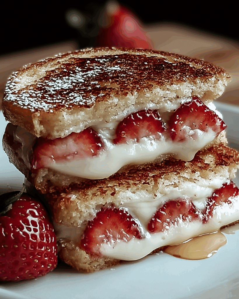 Fried Strawberry Cheesecake Sandwiches