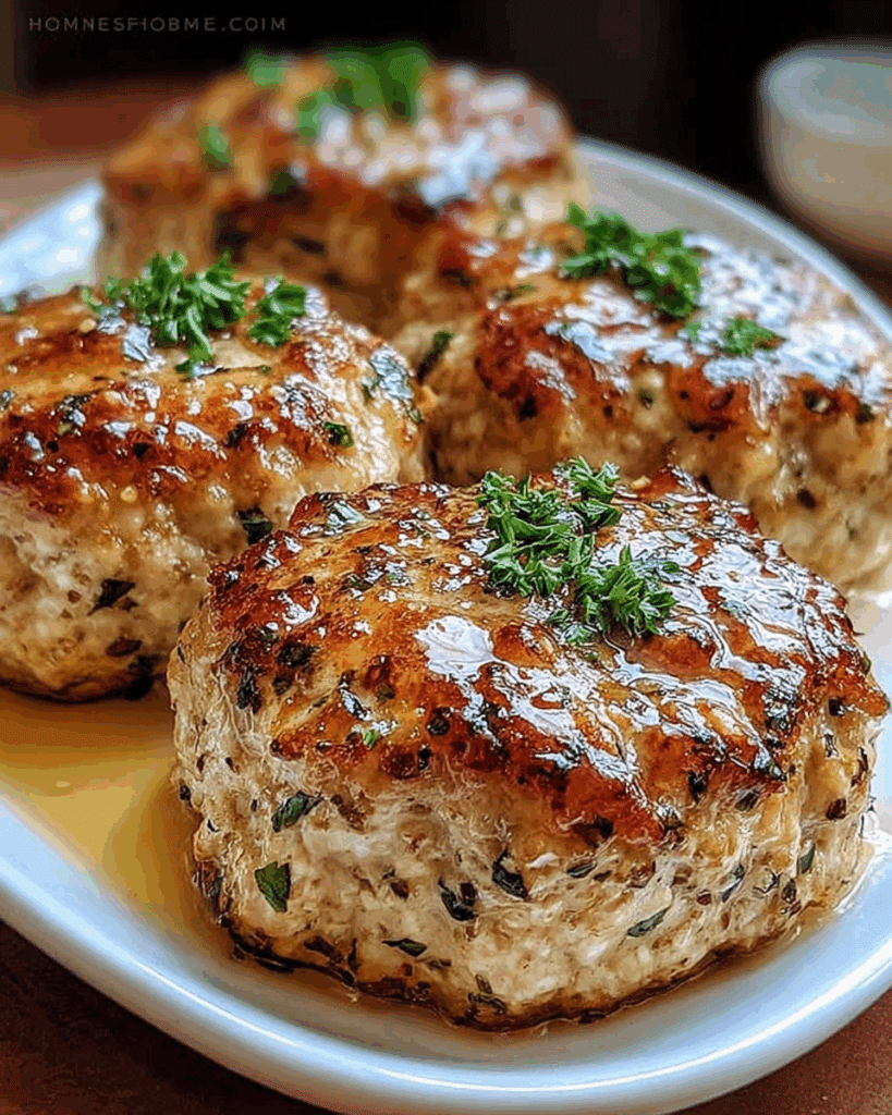 Garlic Parmesan Chicken Meatloaves 3