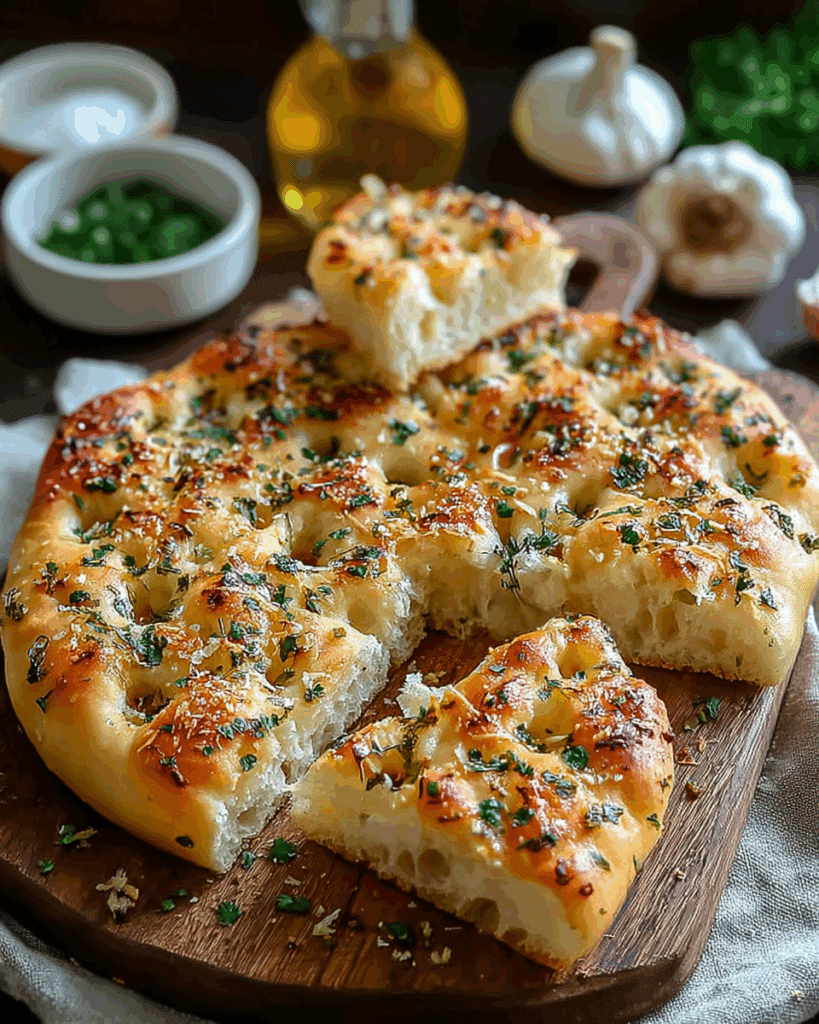 Garlic Parmesan Focaccia Bread 2