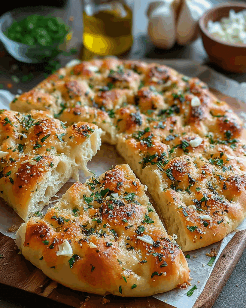 Garlic Parmesan Focaccia Bread 3