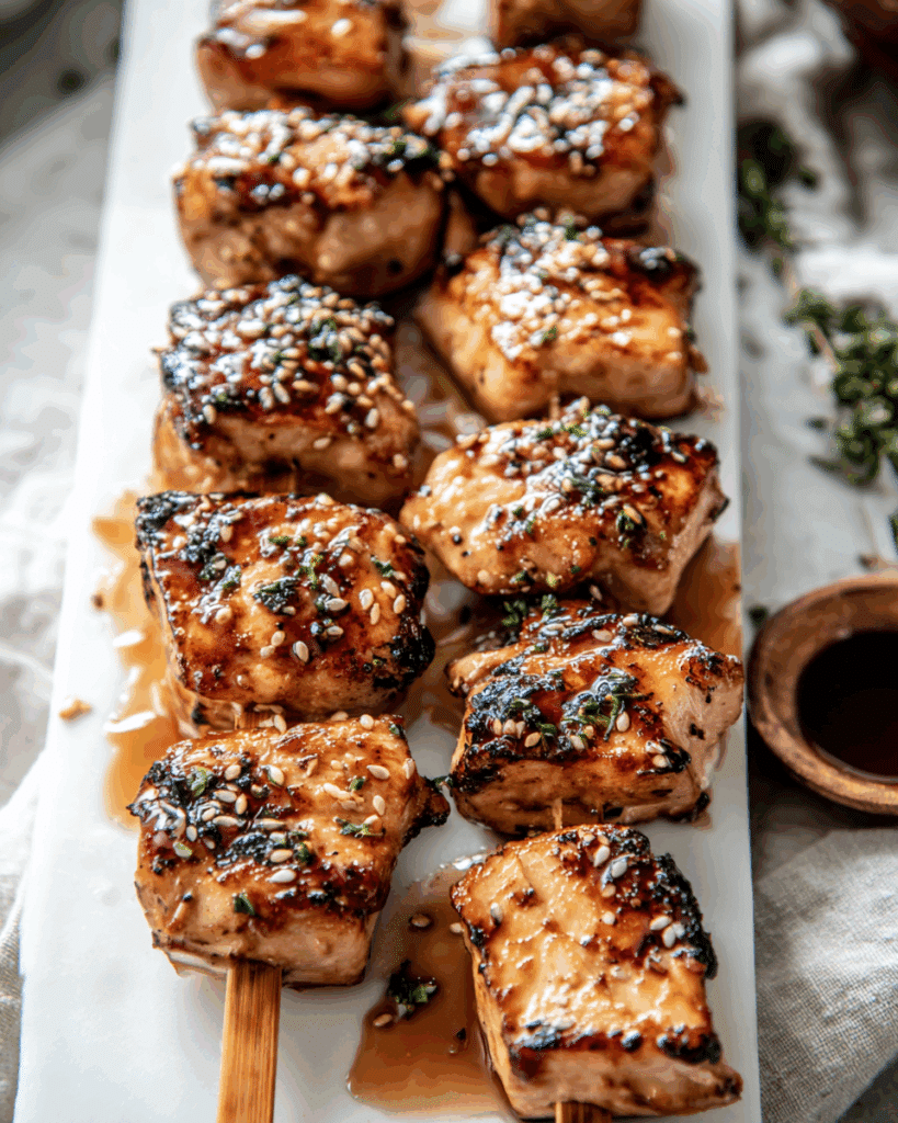 Grilled Honey Garlic Chicken Skewers 2