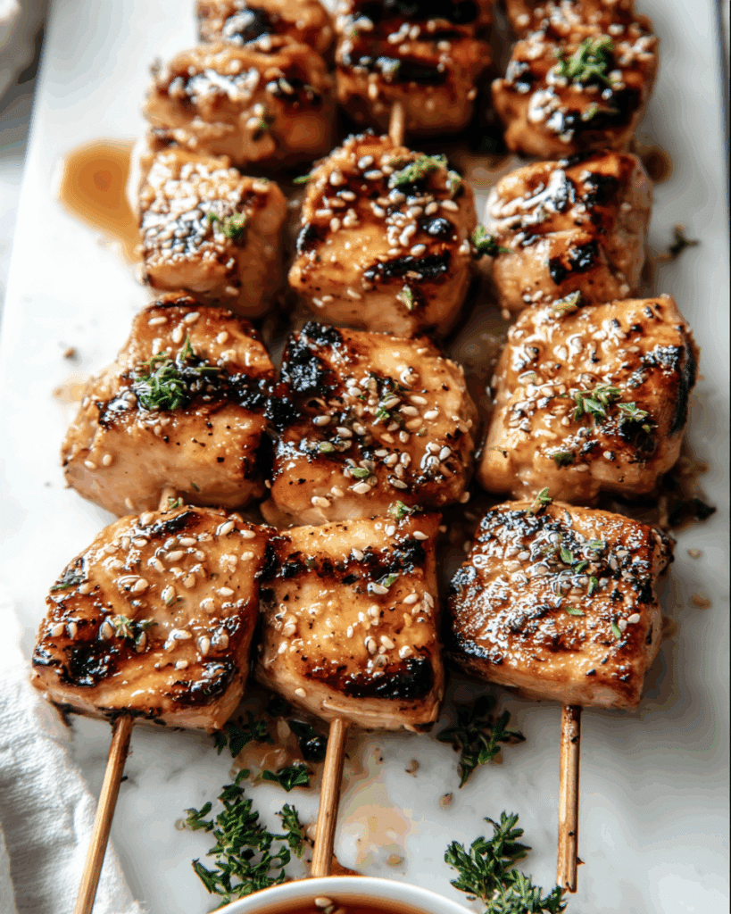 Grilled Honey Garlic Chicken Skewers 3