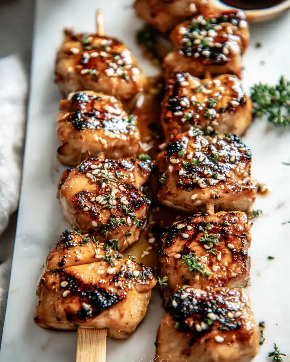 Grilled Honey Garlic Chicken Skewers: Easy Recipe Here