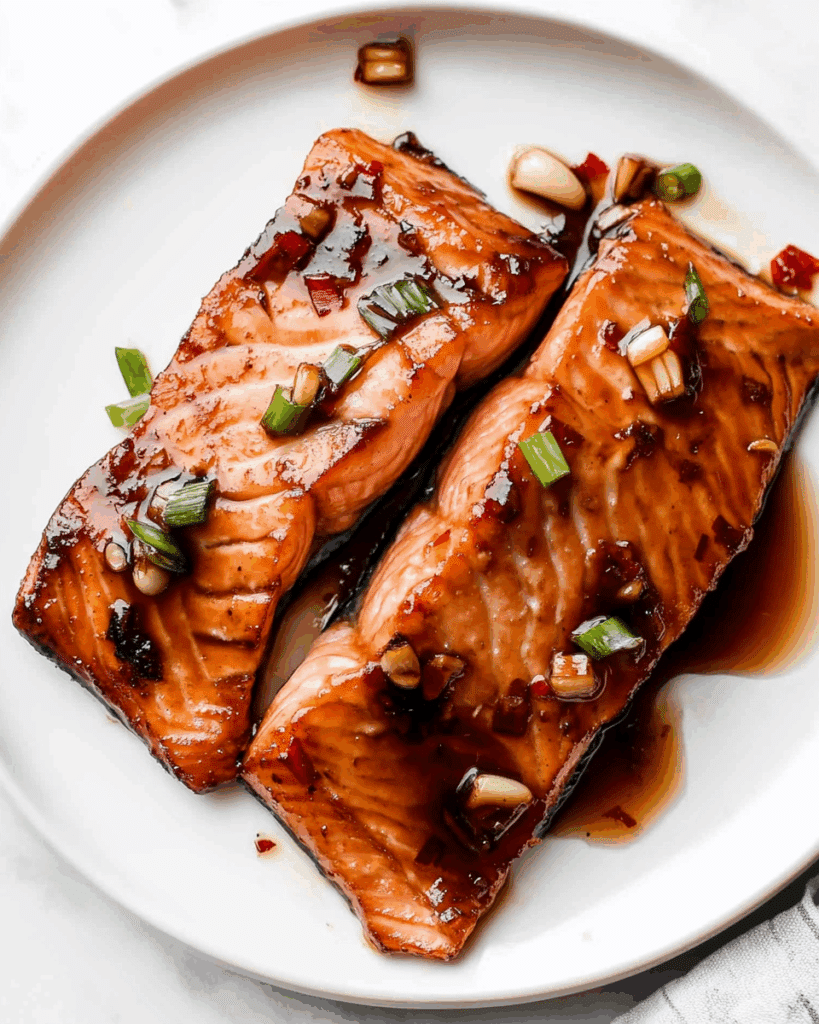 Honey Glazed Salmon with Garlic and Soy Sauce 2