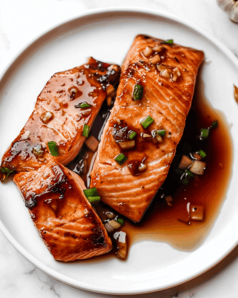 Honey Glazed Salmon with Garlic and Soy Sauce 3