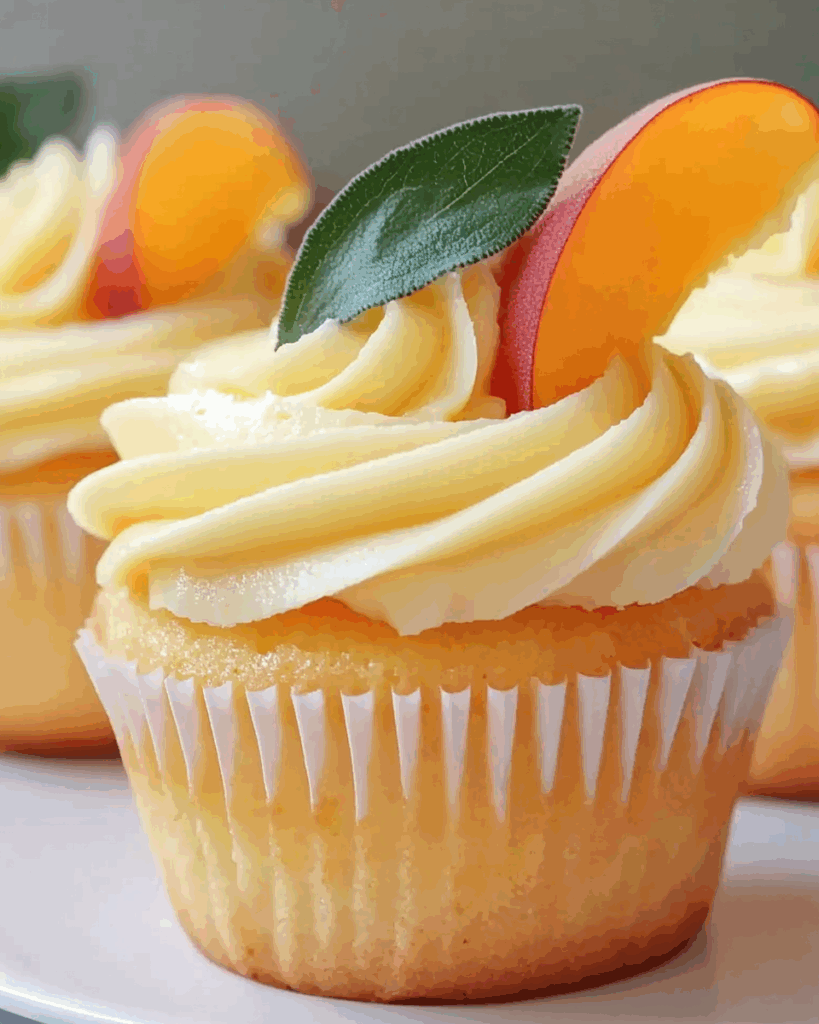 Honey Peach Cream Cheese Cupcakes 2