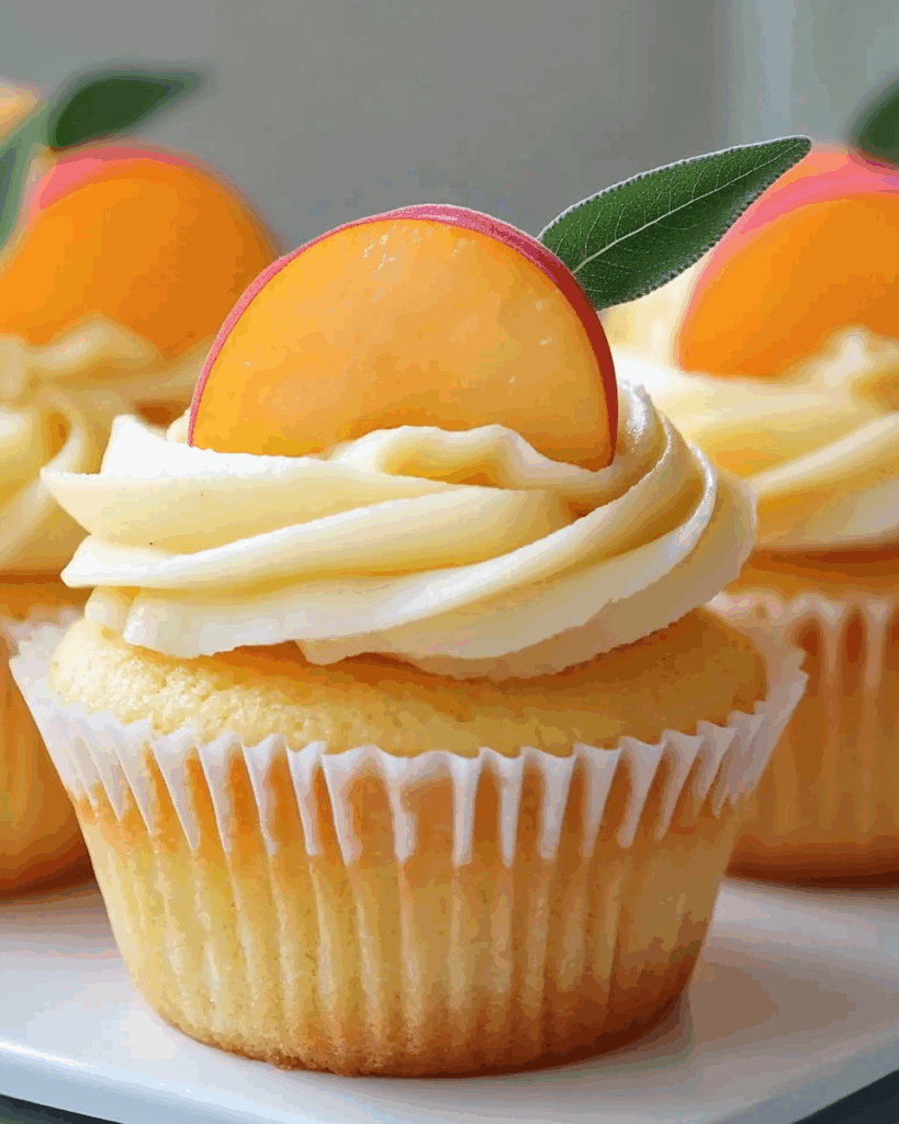 Honey Peach Cream Cheese Cupcakes 3