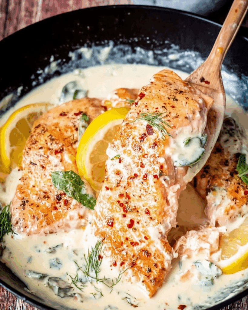 Lemon Cream Sauce Salmon 3