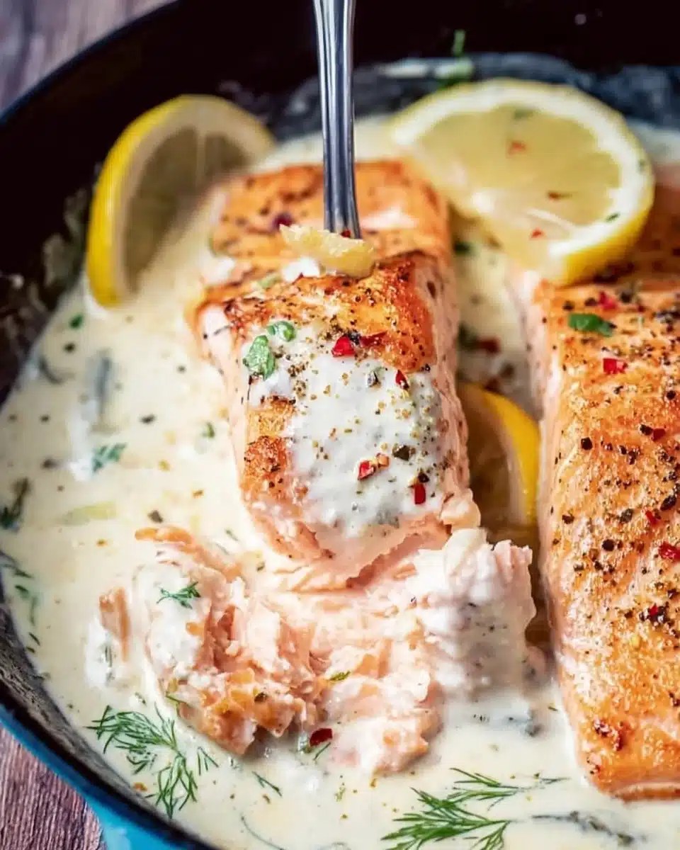 Lemon Cream Sauce Salmon elevates your dinner today!
