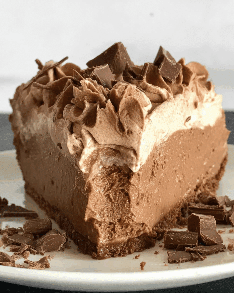 No Bake Nutella Cheesecake Cream Pie