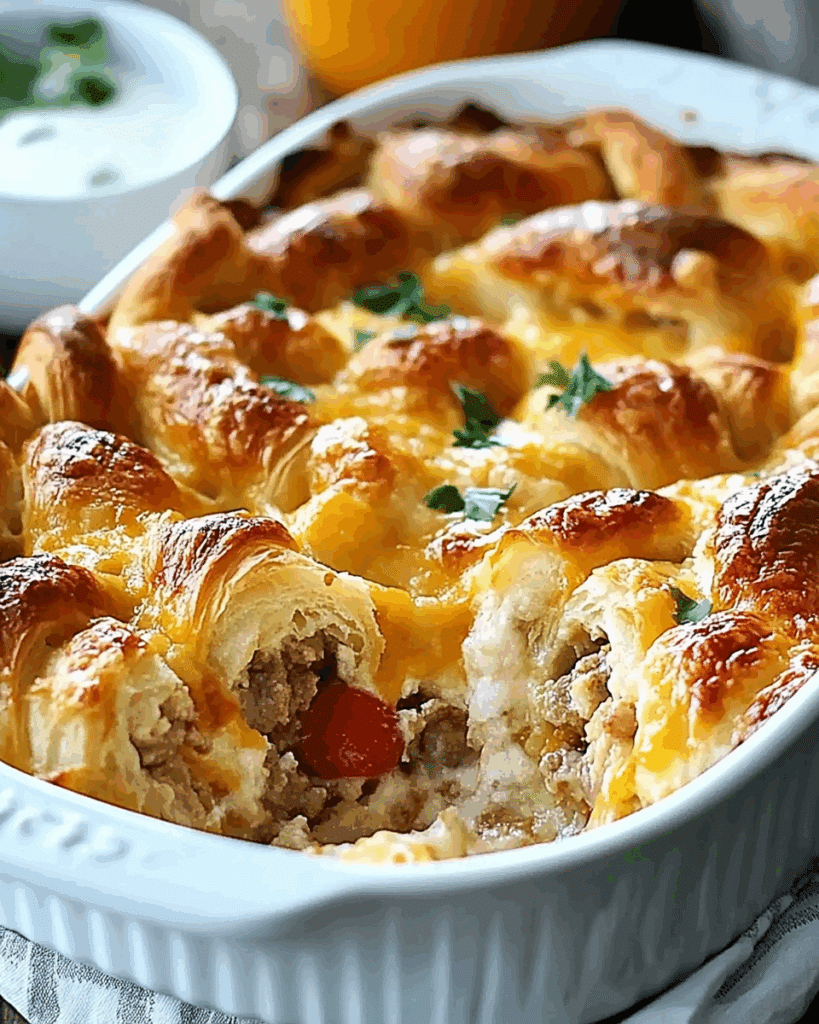 Overnight Croissant Breakfast Casserole 2