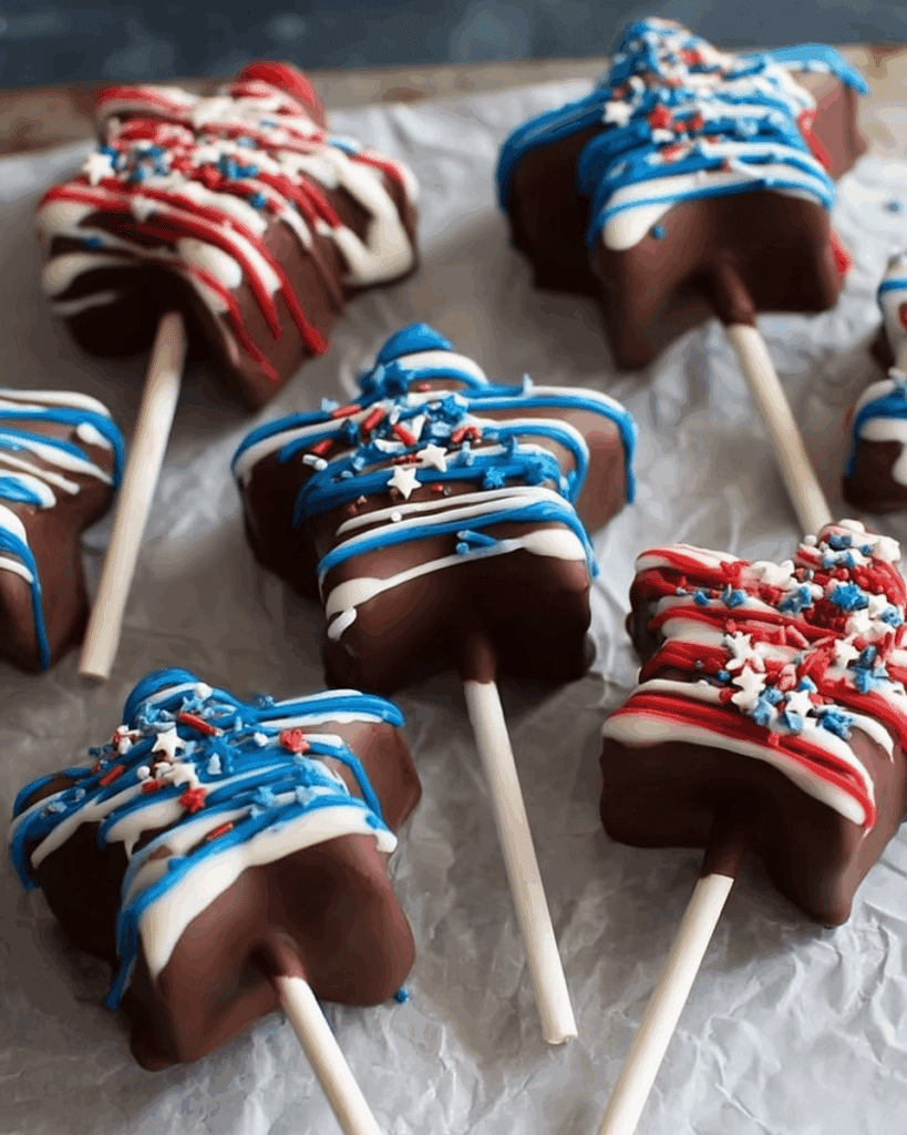 Patriotic Cheesecake Pops