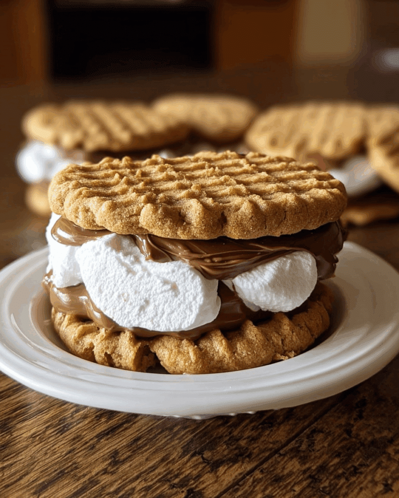 Peanut Butter Smores Sandwich Cookies