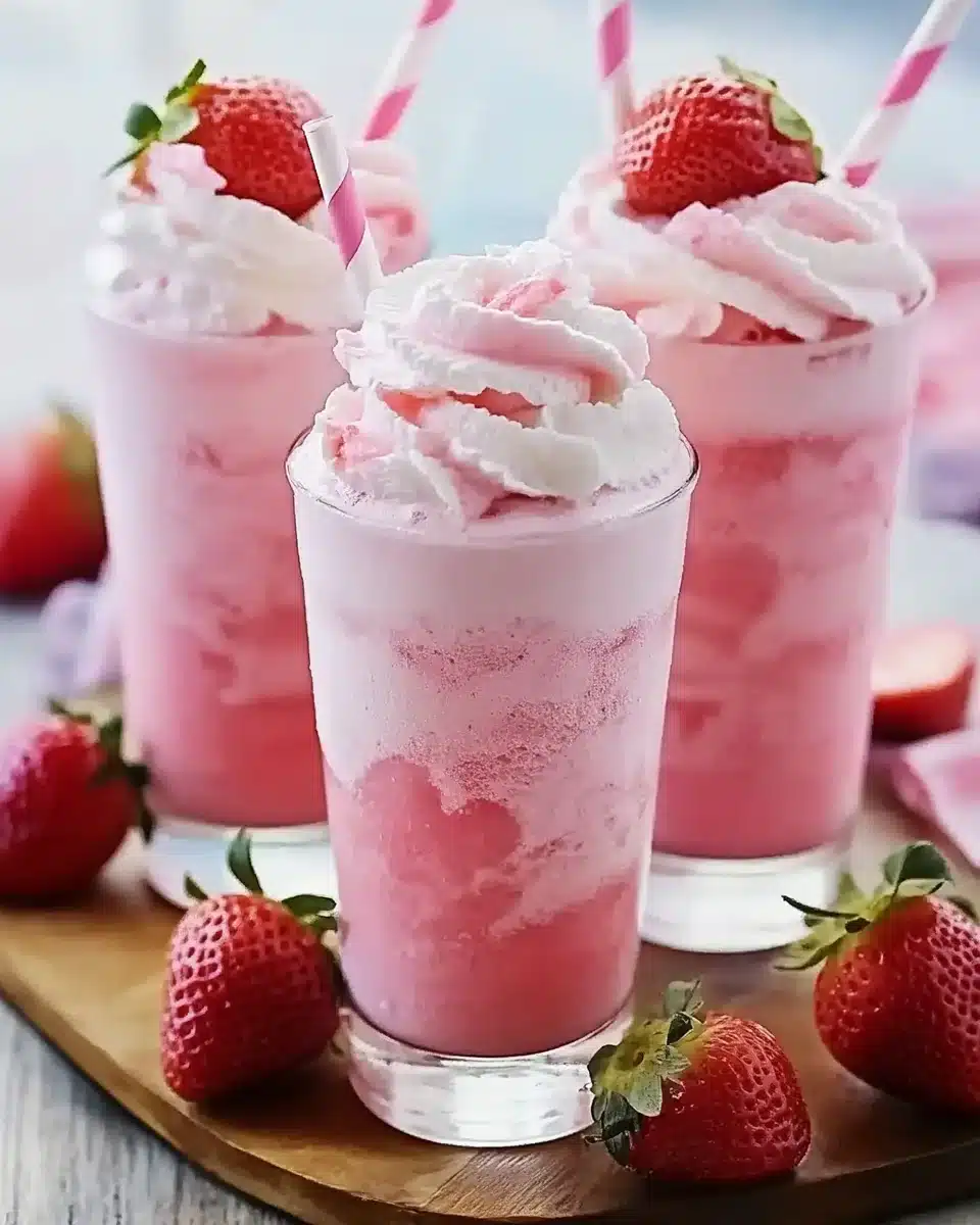 Pink Strawberry Coconut Refresher: A Cool, Healthy Treat!