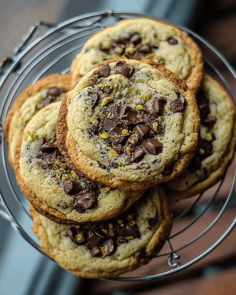 Pistachio Cream Chocolate Chip Cookies 3
