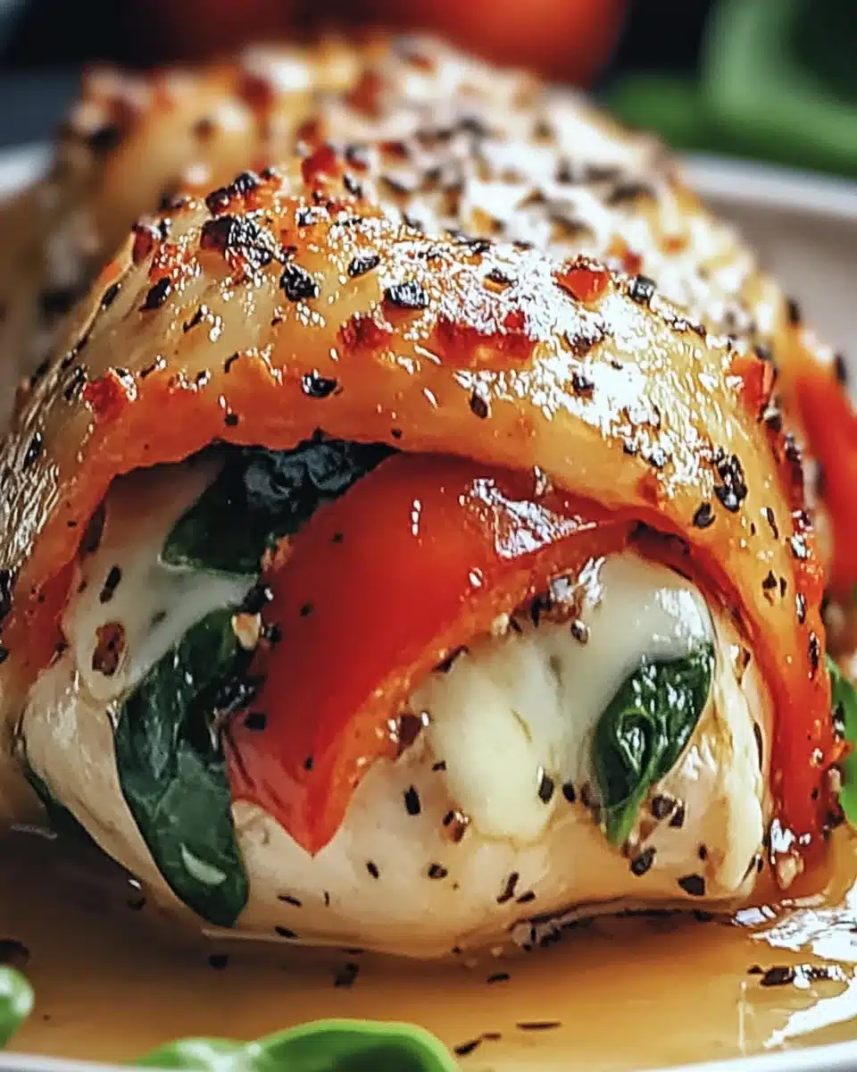 Savory Stuffed Chicken with Roasted Red Peppers Awaits!