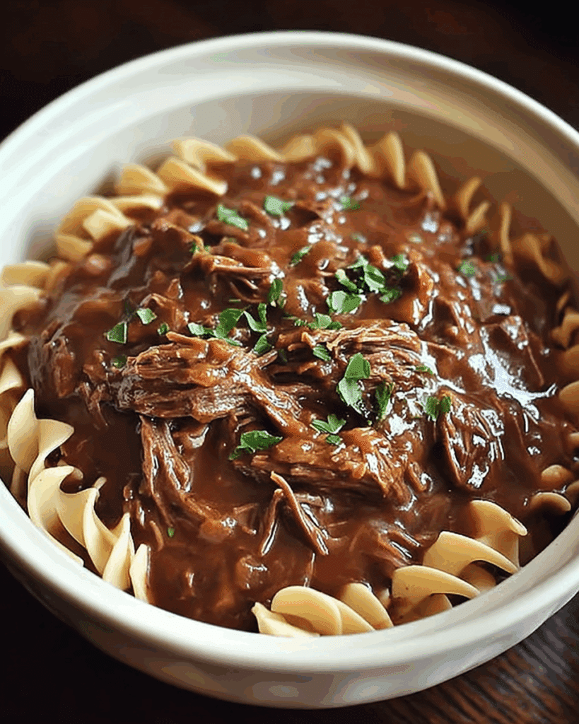 Slow Cooker Beef and Noodles 1