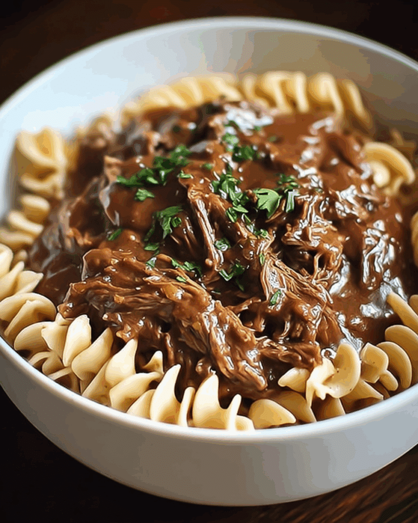 Slow Cooker Beef and Noodles 3 1
