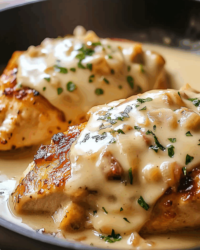 Smothered Chicken with Creamy Gravy
