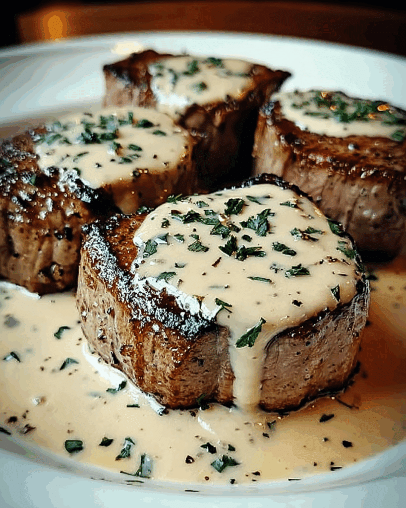 Steak with Haunted Bourbon Garlic Cream Sauce 2