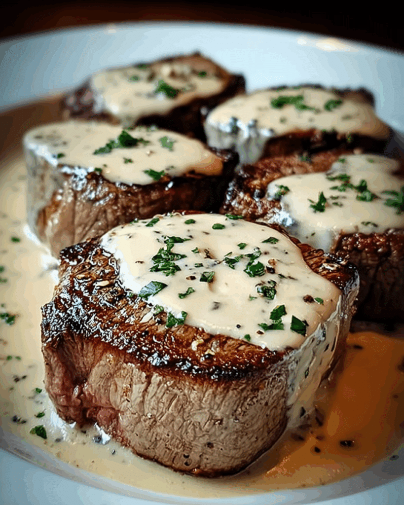 Steak with Haunted Bourbon Garlic Cream Sauce 3
