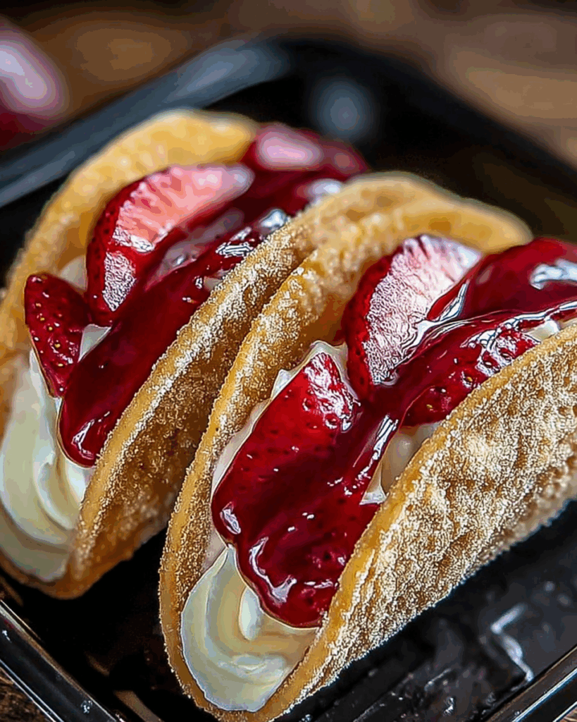 Strawberry Cheesecake Dessert Tacos 2