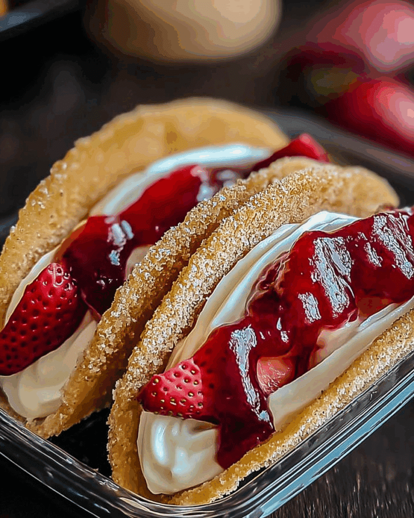 Strawberry Cheesecake Dessert Tacos 3
