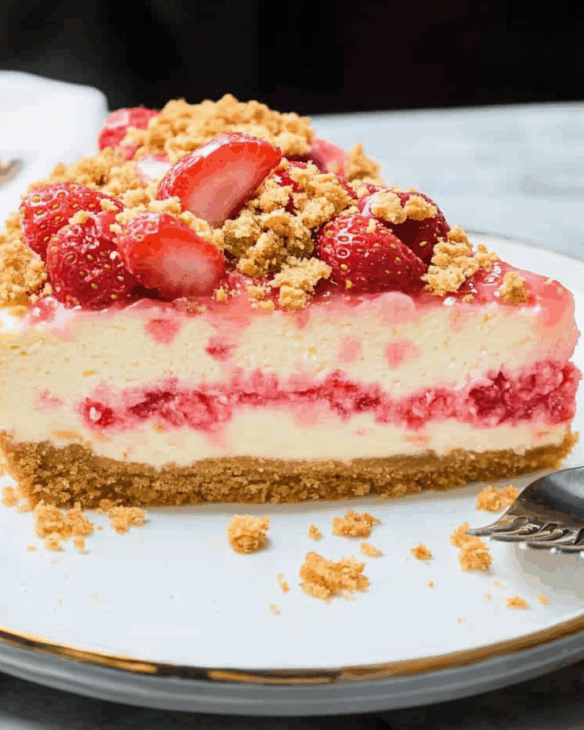 Strawberry Crunch Cheesecake