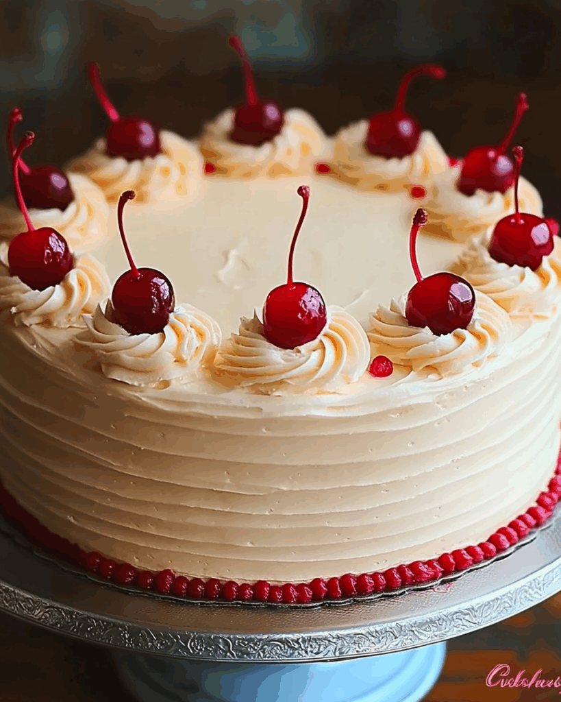 Vintage Maraschino Cherry Cake 3